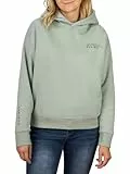 DENIMFY Hoodie Damen Oversized DFEmily Kapuzenpullover Pullover Sweatshirt Streetwear Print Grün M, Größe:M, Farben:Jadeite Green (12200)