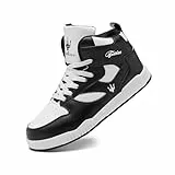 K DUORO Herren High Top Sneaker Leichtgewichts Sportschuhe Walking Schuhe (Schwarz/weiß, Erwachsene, Herren, 43, Numerisch, EU Schuhgrößensystem, M)