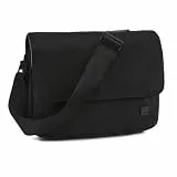 KNOMO Osaka Laptop Umhängetasche Messenger Crossbody Bag für Arbeit und Reisen, Schwarz, Fits 14 Laptop