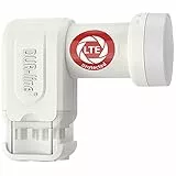 DUR-line +Ultra Quad LNB - 4 Teilnehmer weiß - mit LTE-Filter [ Test SEHR GUT *] 4-Fach, digital mit Wetterschutz, Full HD, 4K,Premium-Qualität
