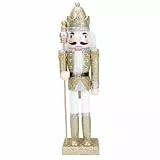 VALICLUD Nussknacker Zahlen Holz Puppen Decor Nussknacker Weihnachten Dekorationen für Home Soldat Figur Puppe Figur Desktop Weihnachten Nussknacker Goldene