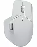 Rapoo MT760L Wireless Mouse Silent - USB Wireless 2.4G und Bluetooth Maus kabellos, bis 4000 DPI, leiser klick, Multi Device, Daumenscrollrad, Akku, für PC, Mac, weiß-grau