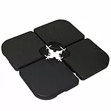 Outsunny Schirmgewicht 4er-Set, Ampelschirmständer mit 60 Liter Wasser/ 78 kg Sand befüllbar, Marktschirmständer, Schirmständer für Ampelschirm, HDPE, Schwarz