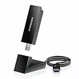 NETGEAR Nighthawk WiFi 6E USB 3.0-Adapter (A8000) – AXE3000 Tri-Band Wireless Gigabit Speed (bis zu 3 Gbit/s) Funktioniert mit jedem WiFi 6- oder 6E-Router oder Mesh-System – Für Windows-PCs