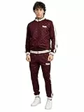 Lonsdale Herren Trainingsanzug schmale Passform ASHWELL Oxblood/Ecru M