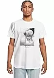 Mister Tee Herren T-Shirt Ballin 2.0 Tee, T-Shirt mit Fotoprint für Männer, Regular Fit, Streetwear, White, L