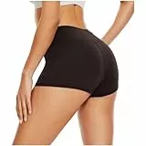 DDOBB Radlerhose Damen Kurz Shorts Unter Kleid High Waist Sportshorts Bauchweg Unterhosen Hotpants Blickdichte Sporthose Boxershorts Gym Leggings(Kaffee, S-M)