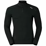 Odlo Thermounterwäsche Herren Active Warm I Langarm Thermoshirt I Warme Skiunterwäsche Langarm Thermoshirt mit Kragen und 1/2 Reißverschluss I Herren