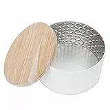 HEMOTON Keksdose Blech Plätzchen Dosen Blechdosen für Gebäck Plätzchendose mit Holzdeckel Vorratsdose Geschenkbox Metall Teedose Metalldosen für Bonbon Kekse Snacks