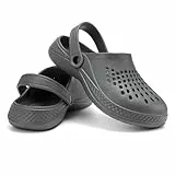 Hausschuhe Herren Clogs Gartenschuhe Sommer Badelatschen Sandalen Strand Schuhe Pantoletten-Flagship Gray 44/45EU