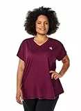 Zizzi Active by Große Größen Damen T-Shirt mit V-Ausschnitt Gr Gr S Grape Wine - Plus Size Damen Kleidung