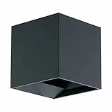 EGLO LED Außen-Wandlampe Calpino, 2 flammige Außenleuchte, Wandleuchte aus Aluminium in Anthrazit, IP54