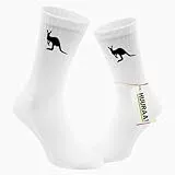 Huuraa Unisex Tennissocken Kangaroo Silhouette Geschenk Größe 42/46 White Motiv Sportsocken Kangaroo Präsent