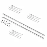 Emuca - Wandbefestigungsschienen und Jagmet-Regalträger, 230, Weiß, Stahl