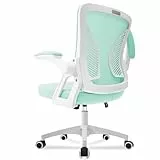 Milacyee Bürostuhl Ergonomisch, Schreibtischstuhl mit Netzbespannung, Arbeitsstuhl mit Armlehnen, Chefsessel aus Mesh, Höhenverstellbarer Computerstuhl, Wippfunktion,Grün