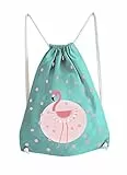 infinite by GEDA LABELS (INFKH) Flamingo Punkte Turnbeutel 42 cm, Türkis/Rosa