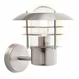 BRILLIANT Lampe Terrence Außenwandleuchte stehend edelstahl | 1x A60, E27, 60W, g.f. Normallampen n. ent. | IP-Schutzart: 44 - spritzwassergeschützt | Für LED-Leuchtmittel geeignet