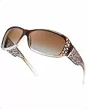 LVIOE Sonnebrille Damen Polarisierte Groß Sonnenbrille mit UV400 Schutz Kategorie.3