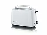 SEVERIN Automatik-Toaster, Toaster mit Brötchenaufsatz, hochwertig, mit Krümelschublade, 700 W Leistung, weiß/schwarz, AT 2286