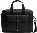 Tommy Hilfiger Herren Laptoptasche Foundation mit Schultergurt, Schwarz (Black), Einheitsgröße