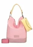 Fritzi Izzy07 Olga Canvas Candy Hobo Baumwollmix Damen Umhängetasche Festival City Beach vegan abnehmbares Brillenetui Schultergurt 37 x 27 x 17 cm, Rosa