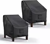 Mrrihand Terrassenstuhlbezüge, wasserdicht, Lounge tiefer Sitzbezug, robuste Outdoor-Rasenmöbel-Abdeckungen (78,7 cm B x 96,5 cm T x 76,2 cm H – 2 Stück)
