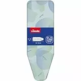 Vileda Premium 2in1 Bügelbrettbezug für Dampfbügelstation, Bügelbretter von 30–45 cm x 110–130 cm, Silber-Grau