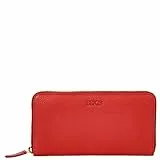 Bric's Marmolada Horizontales Damen-Portemonnaie aus Leder mit RFID-Schutz, Geldscheinfach, 15 Kartenfächer und Münzfach, Größe: 20 cm x 10 cm x 3 cm, Rot