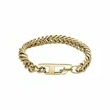 Diesel Herren Kettenarmband Gold Edelstahl Armband DX1511710, Einheitsgröße, Edelstahl, Kein Edelstein