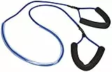 Deuser TUBE (Blau - Mittel) | Fitness Expander mit Trittschutz | 190 cm | Hochwertiges und strapazierfähiges Material | Widerstandsbänder Krafttraining | leicht und kompakt | Fitnessband