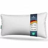 KNERST® 2er Set Kissen 40x80 cm Made in Germany - Kopfkissen 40 x 80 gegen Nackenschmerzen & Verspannungen - Bettkissen für gesunden & erholsamen Schlaf - Öko-Tex - Pillow - Polster - Schlafkissen