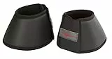 Covalliero, 2 x Hufglocken Protecto, schwarz, Cob, Synthesekautschuk, Pferd, stoß absorbierend, doppelt gesicherter Klettverschluss