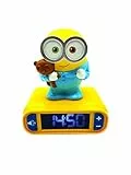 Lexibook, Ich - Einfach unverbesserlich Minions, Bob, Nachtlicht-Wecker, Sounds und Melodien, LCD-Hintergrundbeleuchtung, Leuchtend, Schlummerfunktion, gelb, RL800DES