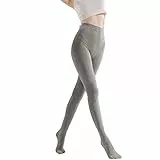Fenical Strumpfhose dünne gekämmte Baumwolle Druck Hose widerstehen Pilling Lift Hips Strumpfhosen (grau)