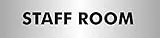 Seco Schild mit Aufschrift 'Staff Room', 190 x 45 mm – 2 mm, Acryl mit gebürstetem Aluminium-Effekt