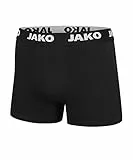 JAKO Herren Boxershorts Basic 2er-Pack, Schwarz, L