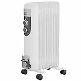 Tronitechnik® Elektroheizung Ölradiator Öl-Heizung Radiator 3 Heizstufen 7 Rippen Elektrischer Heizkörper Energiesparend Thermostat Überhitzungsschutz Heizgerät