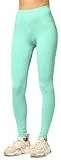 Merry Style Damen Lange Leggings aus Viskose MS10-143 (Minze, M)
