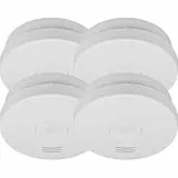 Brennenstuhl Rauchmelder Set, 4X RM L 3100 mit integrierter Batterie (geprüft und Zertifiziert nach VDs DIN EN 14604) weiß