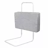 HENGMEI Bettgitter Bettschutzgitter 60cm Bettgitter Höhenverstellbar Rausfallschutz Absturzsicheres, 40-60cm Verstellbares Seitenschutz, Leinengrau