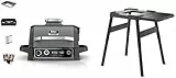 Ninja Woodfire Elektrogrill, Camping-Grill mit Smoker-& Heißluftfritteuse, 7-in-1-Outdoor Grill, räuchern, braten, backen, OG701EU + verstellbarer Ständer 4718J800EUUK