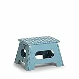Zeller 13032 Premium Klapphocker faltbar, Kunststoff, eisblau, TÜV geprüft, belastbar bis 150 kg, ca. 35 x 28 x 22 cm
