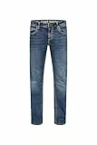 Camp David NI:CO Herren Jeans Regular Fit Used Blue | gerades Bein, mittlere Leibhöhe, Five-Pocket & Zip-Fly, kontrastreiche Steppnähte, Vintage-Waschung und komfortabler Stretch 34 32