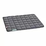 Doctor Bark Hundedecke – weiche, hochwertige Hundematte für mittlere Hunde, robuste Indoor-Outdoor Liegedecke, waschbar bis 95 °C (Gr. M, 80x70 cm, Grau)