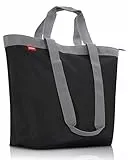 achilles Einkaufstasche, Freizeittasche, Tragetasche aus Polyester mit Reißverschluss, Waschbar & wiederverwendbar für Einkauf, Sport, Pool, Strand, 51 cm x 20 cm x 40 cm (Schwarz)