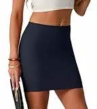 IWOLLENCE Rock Damen Kurz Sexy mit Elastischer Taille Stretch Minirock Damen Elegant Bleistiftrock Strickrock Sommer für Business Festival und Party (Marineblau, M)