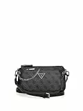 GUESS Noelle II Double Pouch Crossbody Bag Coal Logo