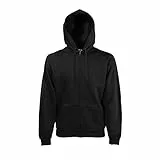 Fruit of the Loom - Hooded Sweat Jacket - Modell 2013 / Black, XL XL,Black