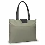 SIMTOP Shopper Tasche Damen Groß mit Reißverschluss 16,2 Zoll Laptop Handtasche Polyester Tote bag Henkeltaschen für uni Sporttasche Schule Strandtasche Shopping Arbeitstasche Reisen,Grau Grün