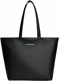 TOMMY HILFIGER Damen Th Logotape Tote Aw0aw17693 Tragetasche, Black (Black)